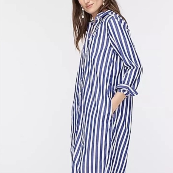 Like new J.Crew blue and white striped shirt dress - XXS - Picture 2 of 10